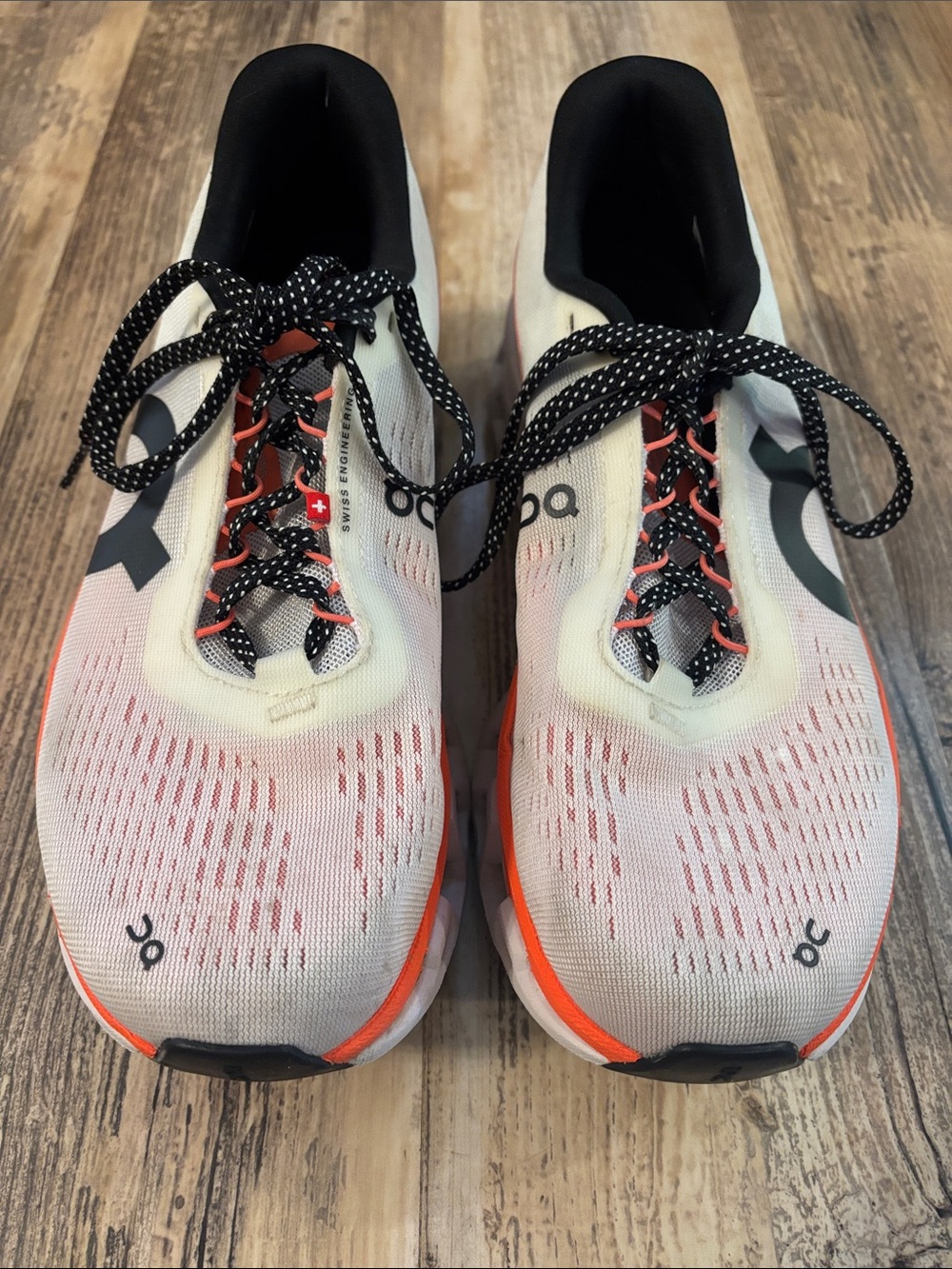 On Running Cloudmonster 2 running sneakers color Undyed/Flame, size 8.5